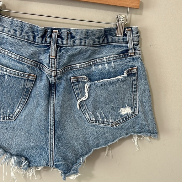 AGOLDE Jean Short PARKER VINTAGE CUT OFF High Rise Raw Hem Sz 27 - Picture 7 of 14